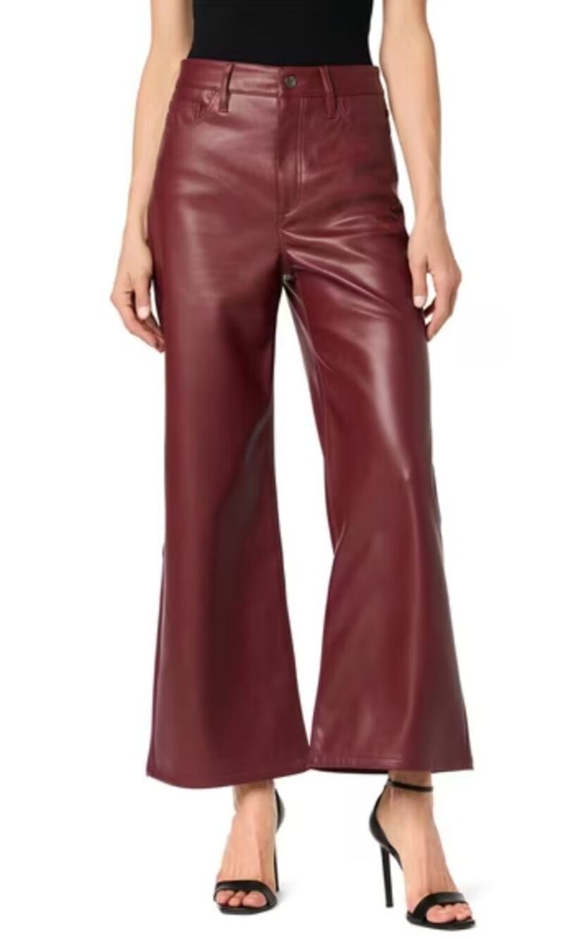Joes Jeans Wide Leg Burgundy Ankle Jeans Size 26